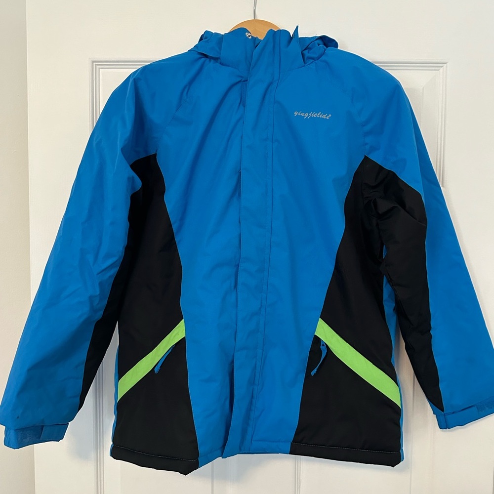 Boy's Waterproof Ski/ Snowboarding windproof Jacket, Fleece Lined Hooded Coat